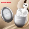 GREATWALL Wireless Bluetooth Earphones Oval Design HIFI Headphones 9D Stereo Sports Touch Tws Headset HD Calls Music Earbuds