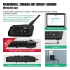 EJEAS 1/2Pcs Type C V6 Pro Moto Intercom Bluetooth Helmet Headset Motorcycle Interphone for 6 Riders - Image 3