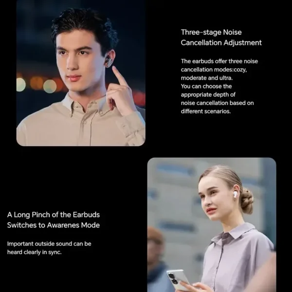 HONOR CHOICE Earbud X5 Pro 46dB Adaptive Active Noise Cancellation 40 Hours Battery Life support Hi-Res Audio OTA Bluetooth 5.3 - Image 3