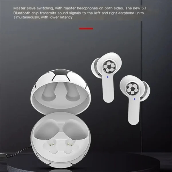 TWS Wireless Earphones Football Basketball Shape Bluetooth 5.1 Headphones Touch Control Earbuds HiFi Stereo Music Sports Headset - Image 6