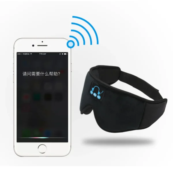 Sleep Headphones 3D Bluetooth 5.0 Headband Sleeping Headphones Wireless Music Eye Mask Cover Sleep Earbuds for Side Sleeper - Image 5