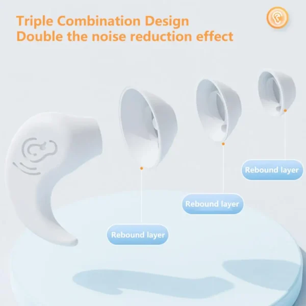 Silicone Earbuds 1 Pair Cozy Anti-slip Lightweight Night Deep Sleeping Noise Canceling Ear Plugs Household Supply - Image 4