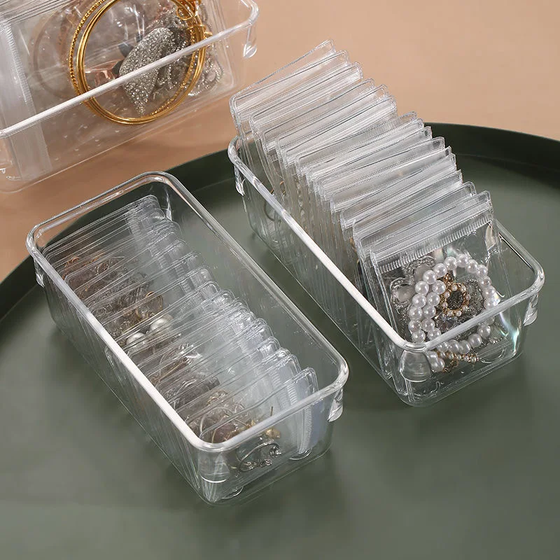 Acrylic Earring Earbuds Storage Boxes Removable 1-Layer Makeup Jewelry Drawer Box Transparent Nail Display Organizer - Image 3