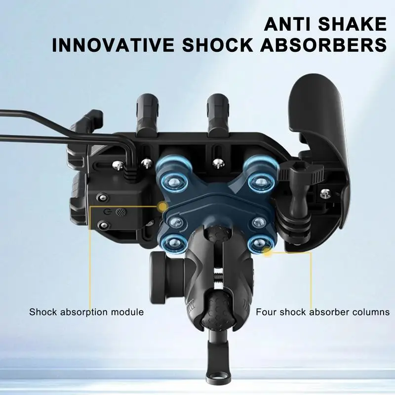 Motorcycle Phone Mount Motorcycle Anti Vibration Mobile Phone Holder Anti-Theft Adjustable Ebike Phone Mount Moto Support - Image 5