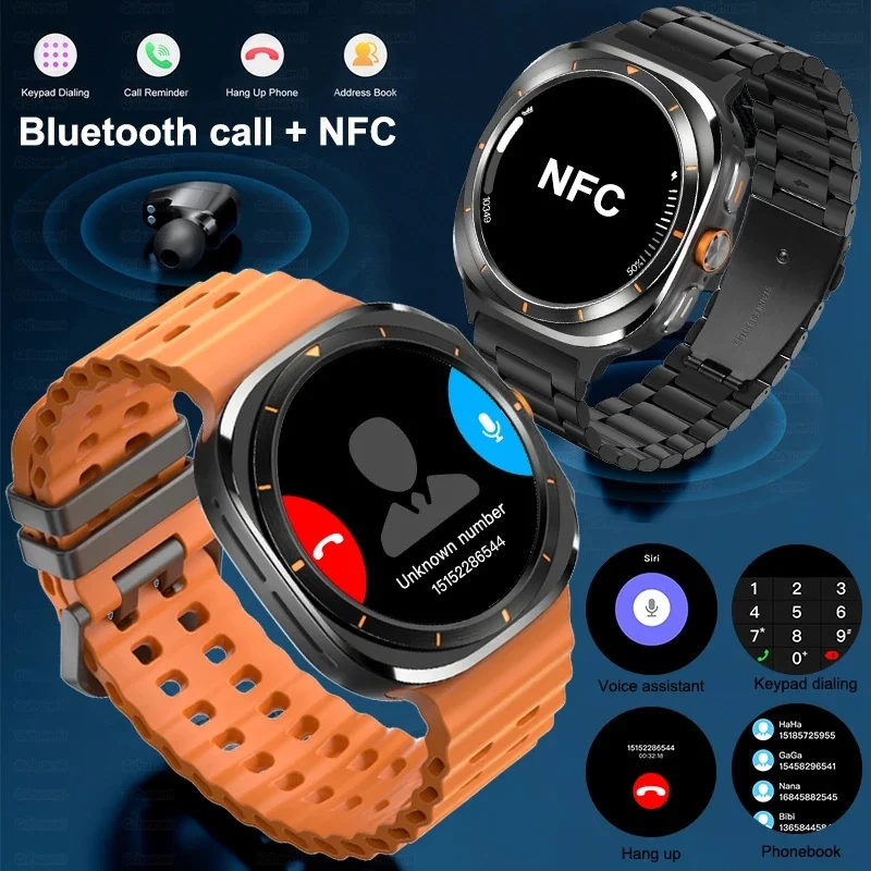 2024 New For Samsung Galaxy Watch 7 Ultra Smart Bracelet Men 32GB Memory GPS Trackr NFC AMOLED Screen Bluetooth call Smartwatchs - Image 4