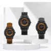 EUTOUR Original Magnetic Wooden Dial Fashion Casual Quartz Watch Simple Men's Watch Stainless Steel Leather Strap - Image 5