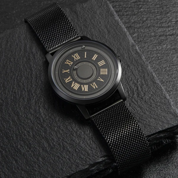 EUTOUR Men's Magnetic Watch, Analog Japanese Quartz Watch Ladies Watch Original Band 40mm Stainless Steel Strap - Image 4
