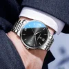 POEDAGAR Top Brand Watch Men Stainless Steel Business Date Clock Waterproof Luminous Watches Mens Luxury Sport Quartz Wristwatch - Image 4