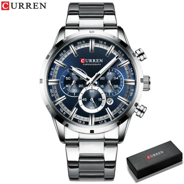 Relogio Masculino CURREN Hot Fashion Mens Watches Top Brand Luxury Wrist Watch Quartz Clock Watch Men Waterproof Chronograph - Image 2