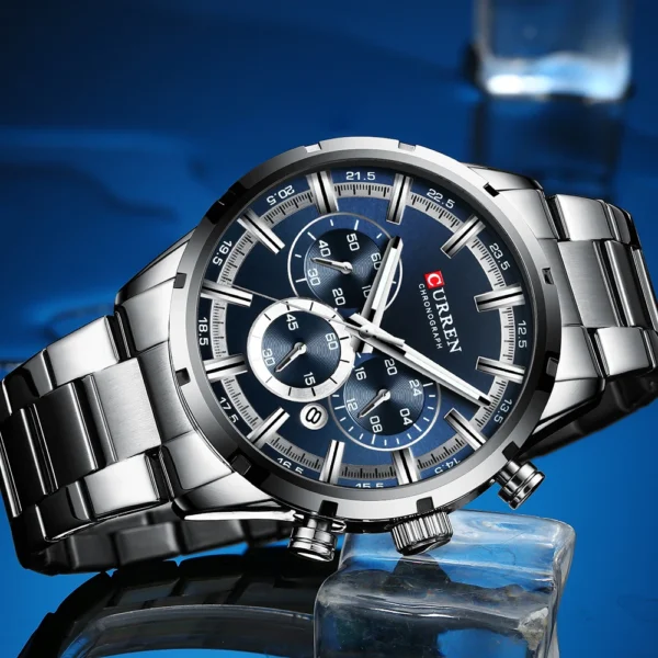 Relogio Masculino CURREN Hot Fashion Mens Watches Top Brand Luxury Wrist Watch Quartz Clock Watch Men Waterproof Chronograph - Image 4