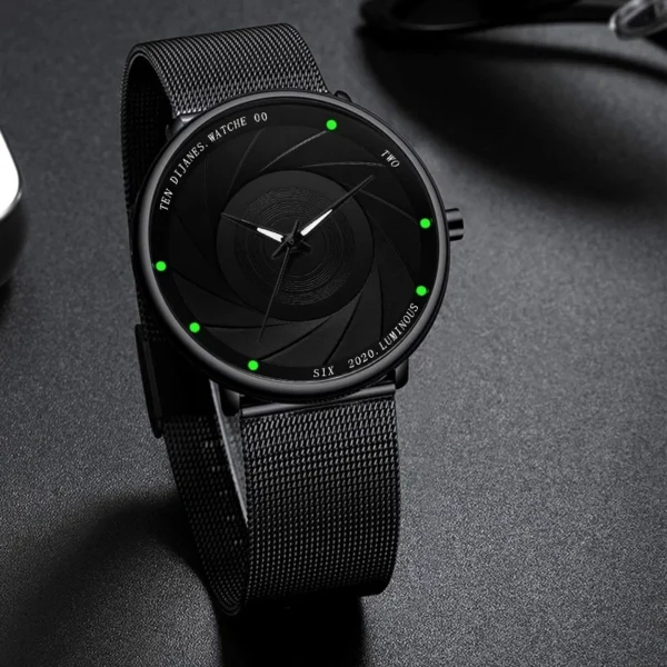 2023 Minimalist Mens Fashion Watches Ultra Thin Stainless Steel Mesh Belt Quartz Wrist Watch Men Business Watch Montre Homme - Image 4