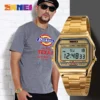 SKMEI Golden Fashion Casual Sport Watch For Men LED Display Waterproof Wristwatches Men's Clock Gold Watches Male reloj hombre - Image 2