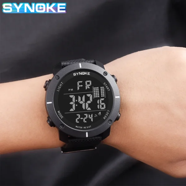 Mens Watch Military Water resistant SYNOKE Sport watch Army LED Digital wrist Stopwatches For Male relogio masculino Watches - Image 4