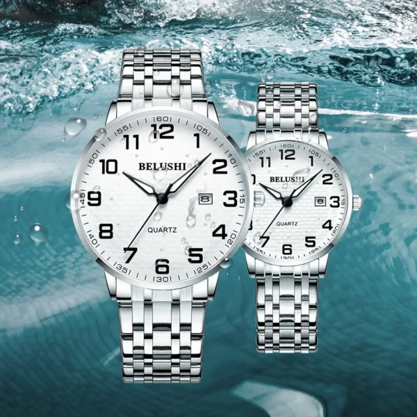 Elderly watches lover watches men quartz wristwatches waterproof big number big dial middle-aged couple watch UTHAI H10 - Image 2