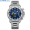 CRRJU Watch for Men Top Brand Luxury Big Dial Stainless Steel Waterproof Chronograph Wristwatches with Date Relogio Masculino - Image 2