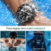 OLEVS Men's Watches Fashion Business Waterproof Quartz Wrist Watch Men Top Brand Luxury Stainless Steel Strap Sport Clock Male - Image 4
