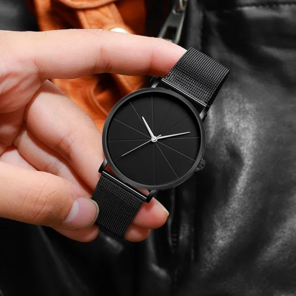 Minimalist Men's Fashion Watches Simple Men Business Ultra Thin Stainless Steel Mesh Belt Quartz Watch relogio masculino - Image 5