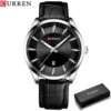 CURREN Quartz Watches for Men Leather Strap Male Wristwatches Top Luxury Brand Business Men's Clock 45 mm Reloj Hombres - Image 3