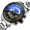2023 New Stryve 8020 Luxury Men Watch Stainless Steel Dual Display Waterproof Quartz Digital Sports Watch reloj hombre - Image 2