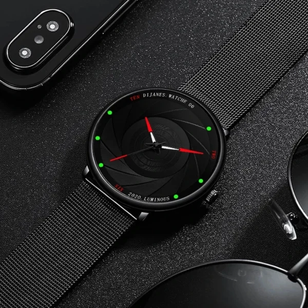 2023 Minimalist Mens Fashion Watches Ultra Thin Stainless Steel Mesh Belt Quartz Wrist Watch Men Business Watch Montre Homme - Image 5