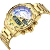 2023 New Stryve 8020 Luxury Men Watch Stainless Steel Dual Display Waterproof Quartz Digital Sports Watch reloj hombre - Image 5