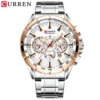 Relogio Masculino CURREN Business Men Watch Luxury Brand Stainless Steel Wrist Watch Chronograph Army Military Quartz Watches - Image 2