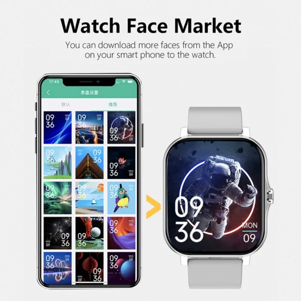 Original 1.83'' Smart Watch Clock Fitness Heart Monitor Sport Smartwatch Bluetooth Calls Watches for Men Women PK Amazfit 2024 - Image 3