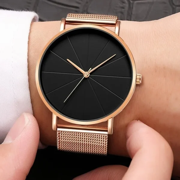 Minimalist Men's Fashion Watches Simple Men Business Ultra Thin Stainless Steel Mesh Belt Quartz Watch relogio masculino - Image 6