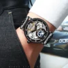 Kinyued Luxury Brand Men Watch Skeleton Waterproof Men'S Mechanical Wristwatch Stainless Steel Automatic Hand Clock For Man Gift - Image 4