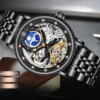 Kinyued Luxury Brand Men Watch Skeleton Waterproof Men'S Mechanical Wristwatch Stainless Steel Automatic Hand Clock For Man Gift - Image 3