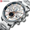 New Men Watches CURREN Brand Chronograph Quartz Watch Men Stainless Steel Waterproof Sports Clock Watches Business reloj hombre - Image 2