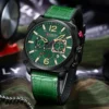 CURREN Brand Luxury Men Brown Quartz Wristwatches for Male Luminous Chronograph Dial Leather Clock Casual Sports Watch - Image 3