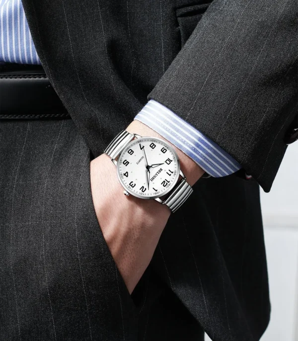 Elderly watches lover watches men quartz wristwatches waterproof big number big dial middle-aged couple watch UTHAI H10 - Image 4