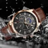 2024 New Mens Watches LIGE Top Brand Luxury Leather Casual Quartz Watch Men's Sport Waterproof Clock Watch Relogio Masculino+Box - Image 4