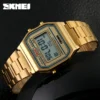 SKMEI Golden Fashion Casual Sport Watch For Men LED Display Waterproof Wristwatches Men's Clock Gold Watches Male reloj hombre - Image 3