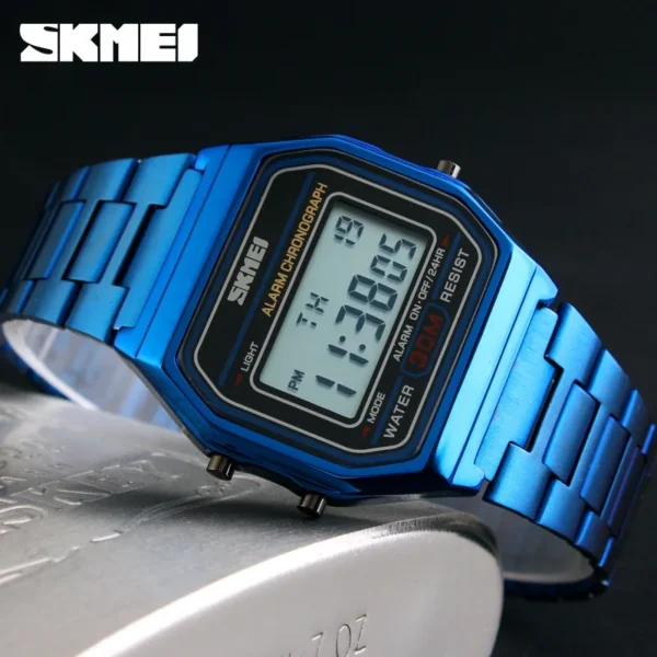 SKMEI Golden Fashion Casual Sport Watch For Men LED Display Waterproof Wristwatches Men's Clock Gold Watches Male reloj hombre - Image 4