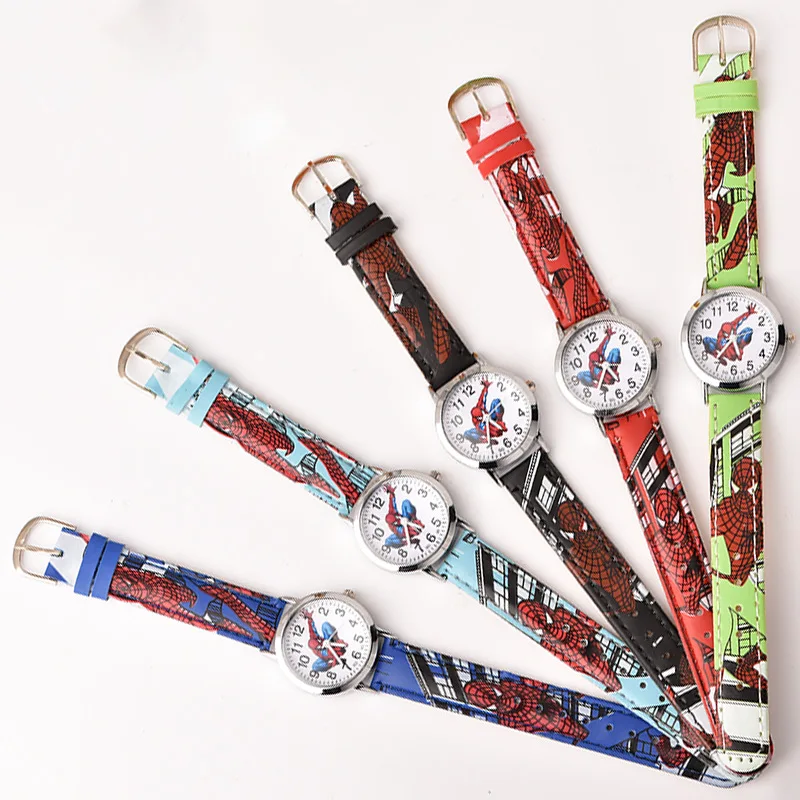 Disney SpiderMan Watch Cute Cartoon Watch Kids Watches Boys Christmas Gift Leather Quartz Watch - Image 6