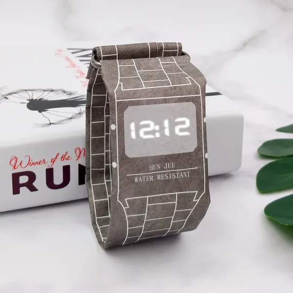 Hot Sale Fashion Creative Digital Watch Men's Watch Waterproof Paper Watch Men's Electronic Watches Men Clock relogio digital - Image 2