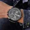 Oulm Huge Two Time Zone Men's Watches Top Luxury Brand Male Quartz Big Size Watch Individuality Large Men Military Wristwatch - Image 5