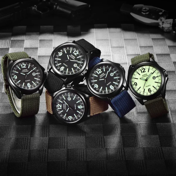 Man Watch 2022 XINEW Men Watches Fashion Luminous Date Quartz Watch Army Soldier Military Nylon Strap Watches Men Sports Watches - Image 2