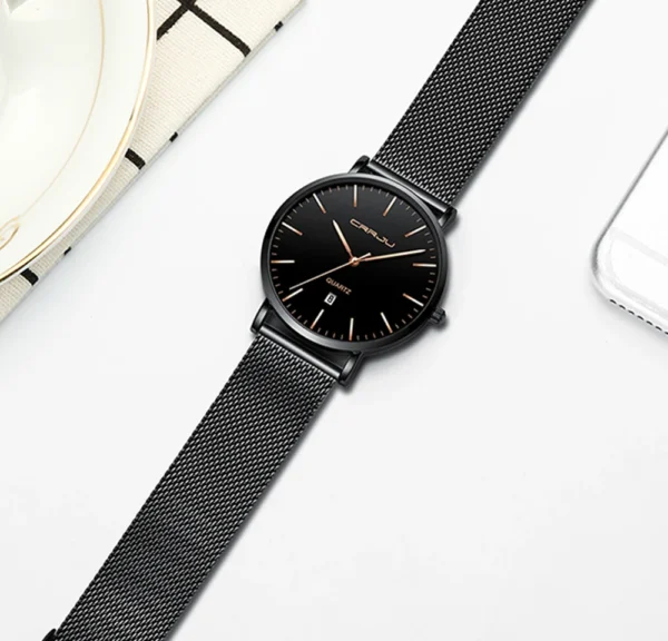 Relogio Masculino New CRRJU Fashion Mens Watches Luxury Top Brand Business Blue Quartz Watch Mens Casual Waterproof Cool Watch - Image 6