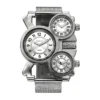 Oulm Mesh Mens Watches Top Brand Luxury Multiple Time Zone Men's Watch Male Quartz Outdoor Sports Wristwatch reloj hombre - Image 6