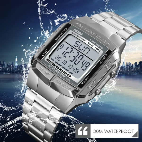 SKMEI Military Sports Watches Electronic Mens Watches Top Brand Luxury Male Clock Waterproof LED Digital Watch Relogio Masculino - Image 3