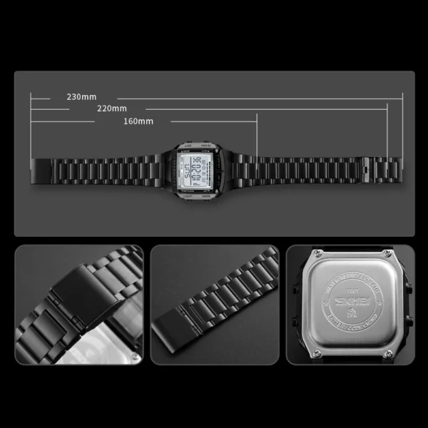 SKMEI Military Sports Watches Electronic Mens Watches Top Brand Luxury Male Clock Waterproof LED Digital Watch Relogio Masculino - Image 6