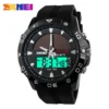 Watches Men Waterproof Solar Power Sports Casual Watch Man Men's Wristwatches 2 Time Zone Digital Quartz LED Clock Men - Image 2