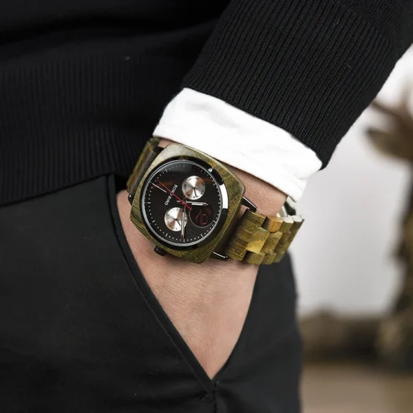 relogio masculino BOBO BIRD Men Watch Stylish Wooden Timepieces Mens Wrist Watches in Wood Gift Box erkek kol saati LOGO Custom - Image 5