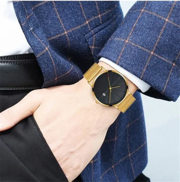 Man Watch 2020 Luxury Gold Men Watches Ultra thin Mens Watches Stainless Steel Mesh Belt Quartz Wristwatches horloge mannen - Image 6