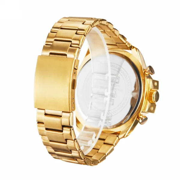 Golden Stainless Steel Quartz Watch Men Waterproof Military Mens Wrist Watches Top Luxury Brand Cagarny Casual Man Watch Clock - Image 4