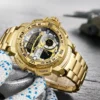 MIZUMS Military Wrist Watches LED Digital Sport Watch Men Gold Stainless Steel Dual Display Quartz Clock Man Relogio Masculino - Image 4