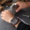 Oulm Brand 3364 Unique Design Square Men Wristwatch Wide Big Dial Casual Leather Strap Quartz Watch Male Sport Watches - Image 6